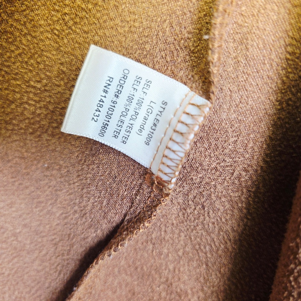 BAJEE COLLECTION Faux Suede Fringe Jacket Womens L Western Boho Festival Y2K - Picture 7 of 15